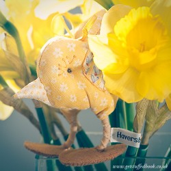An Easter Chick with Daffodils